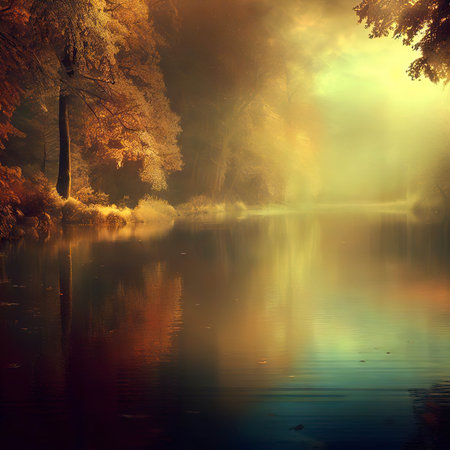 Autumn lakeの素材