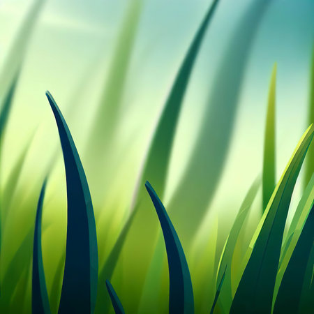close-up of grass, in a summer landscape,background, pattern, illustration, background for game landscapesの素材