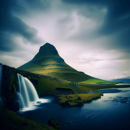 Kirkjufell - Iceland.の素材