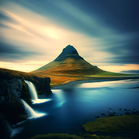 Kirkjufell - Iceland.の素材