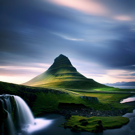Kirkjufell - Iceland.の素材