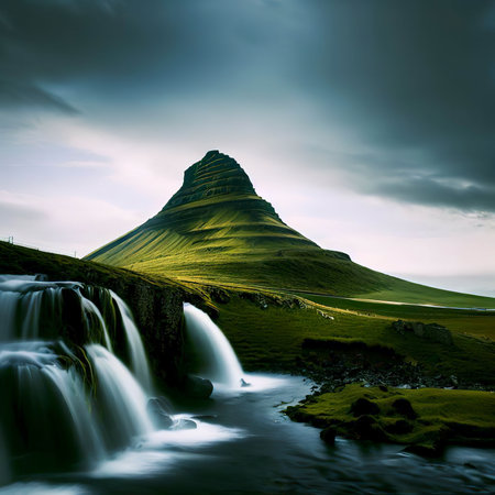 Kirkjufell - Iceland.の素材