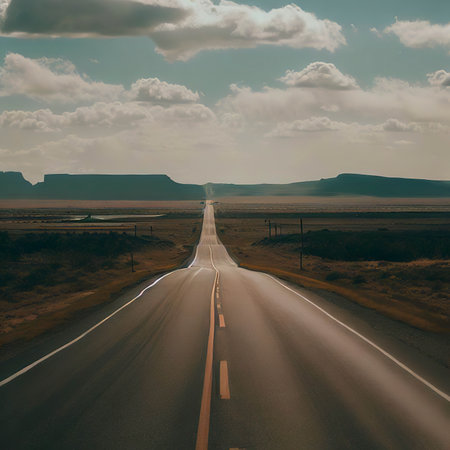Road through West Texasの素材