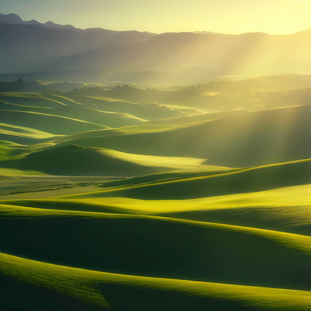 Sunny landscapes in the Molise countryside in southern Italy.の素材