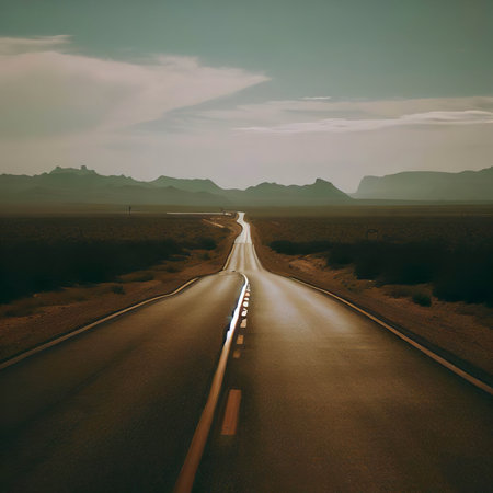 Road through West Texasの素材