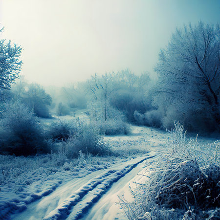 Winter is back winter landscapes Ukraineの素材