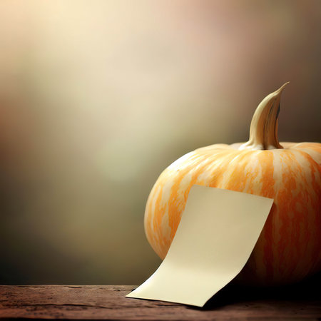 pumpkin with copy space for note or congratulationsの素材