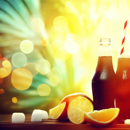 Summer Background With Colaの素材