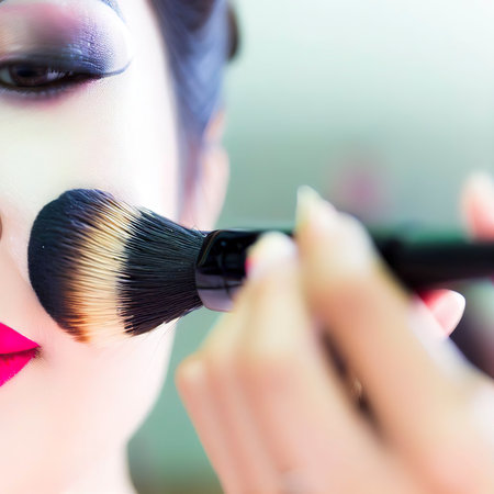 Makeup brush woman paint beautifulの素材