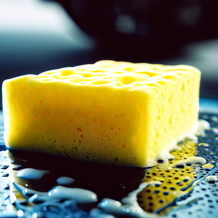 yellow sponge to wash the carの素材