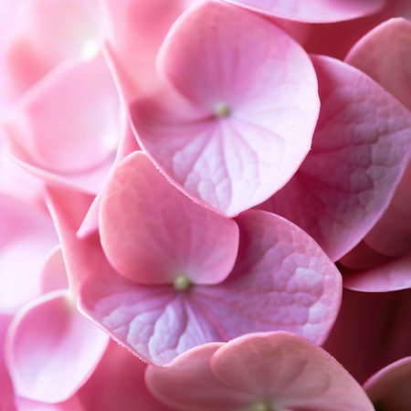 Close up of pink hydrangeaの素材