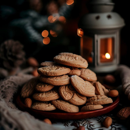 Peanut cookies for winter eveningの素材
