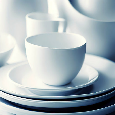 White modern dishwareの素材