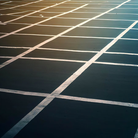 Lines parking for motorcycle on asphalt backgroundの素材