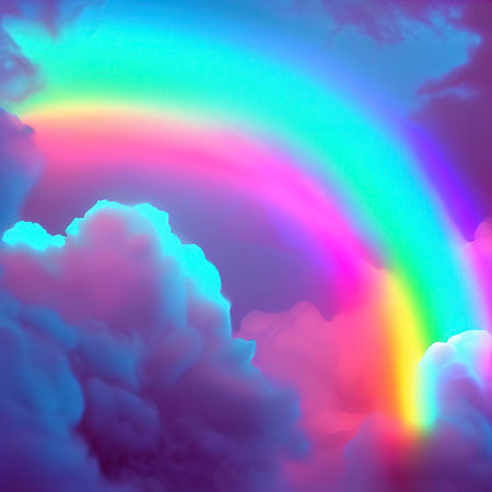 Neon Rainbow In The Cloudsの素材