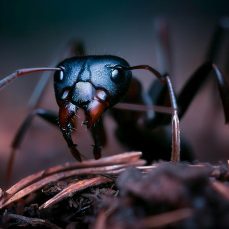 Big forest ants in a native habitatの素材
