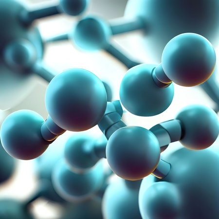 3d rendered illustration of a moleculeの素材