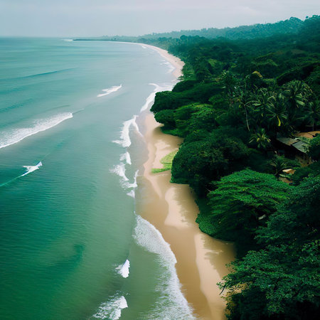 Coastline resort green ocean sandの素材