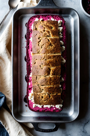 Beetroot and feta toastの素材