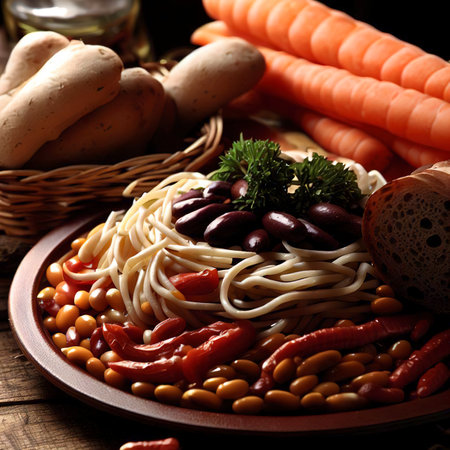 Italian foiolo with beans and carrotsの素材