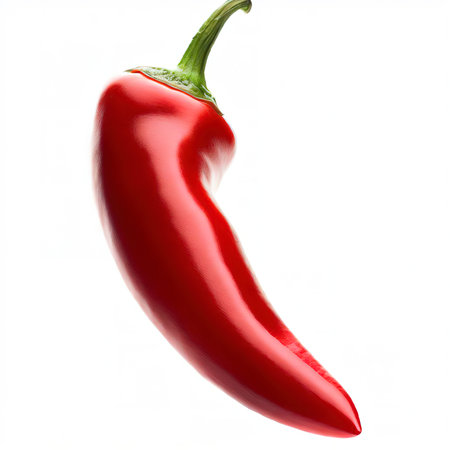 chili pepper isolated on white backgroundの素材