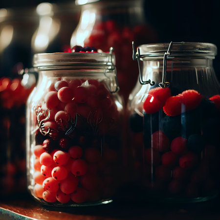 Jars with berriesの素材