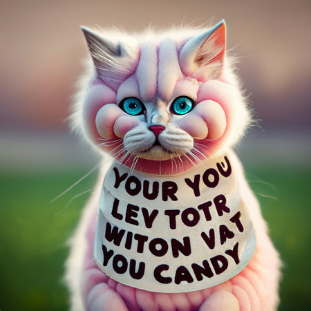 cat made of cotton candyの素材