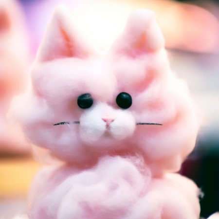 cat made of cotton candyの素材
