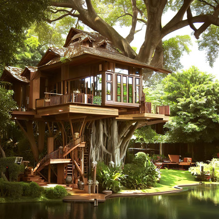 luxury tree houseの素材