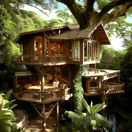 luxury tree houseの素材