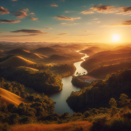 Beautiful peaceful landscapeの素材
