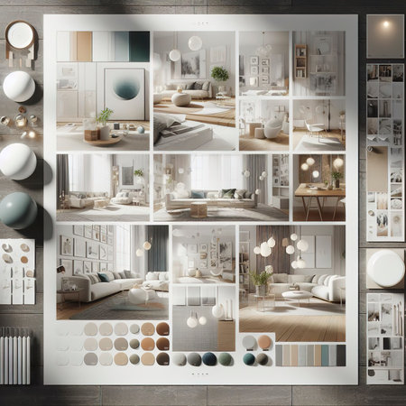 Rendering of inspirational mood boardの素材