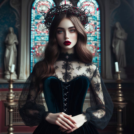 Dark beautiful gothic princessの素材