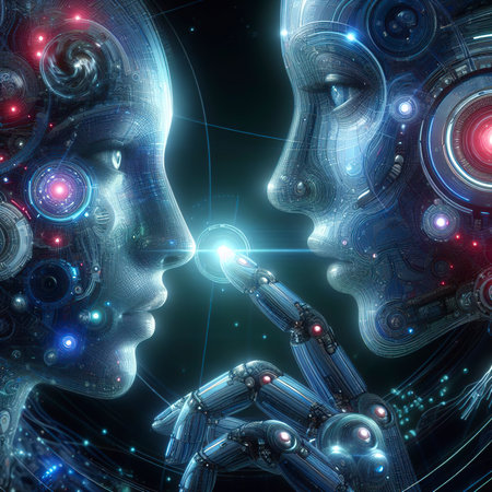 Futur cyber female ai intricate relationship between humanityの素材