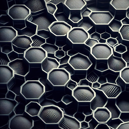 Hexagonal cell texture, Honeycomb, Speaker grille backgroundの素材