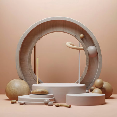 Abstract Minimal Modern Podium Platform For Product Display Showcaseの素材