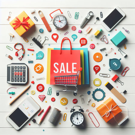 Abstract design element,annual sale,shopping season conceptの素材