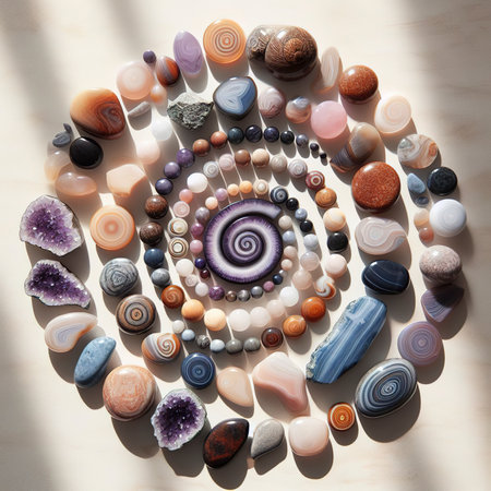 flat lay stone collectionの素材