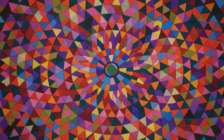 Abstract colorful mosaic illustrationの素材