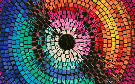 Abstract colorful mosaic illustrationの素材
