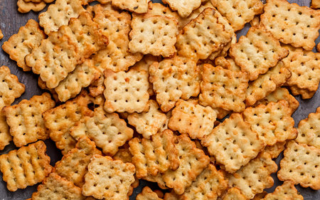 Background with crispy cracker square shapeの素材