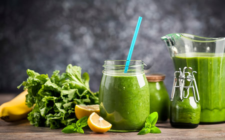 Detox green smoothies conceptの素材