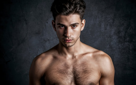 Body parts of a young manの素材