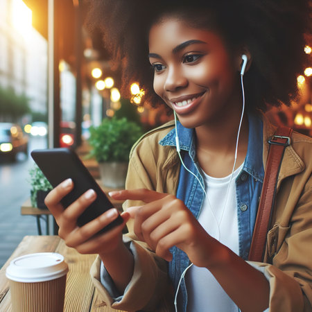 Young woman using smart phone,Social media conceptの素材