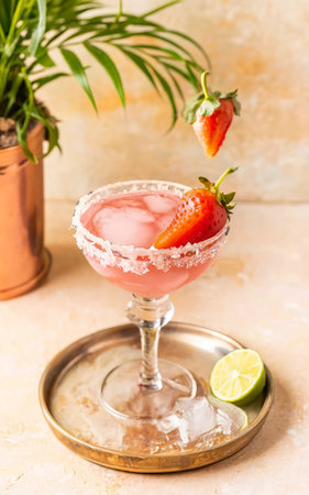 Strawberry Margarita cocktailの素材
