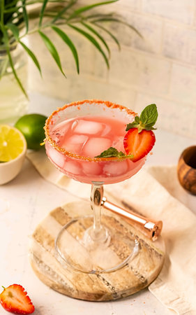 Strawberry Margarita cocktailの素材