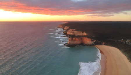 Gorgeous Sunset on the South Australian Coastの素材