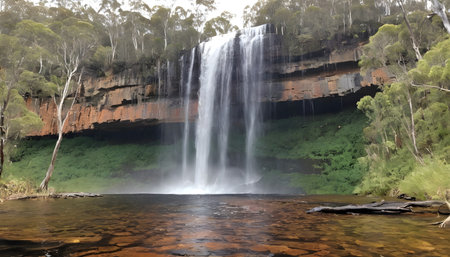 Russell Falls in Tasmania, Australiaの素材