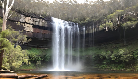Russell Falls in Tasmania, Australiaの素材