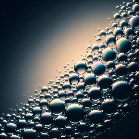 Black and white Bubbles Closeupの素材